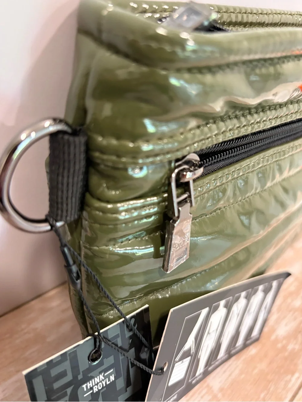 THINK ROYLN Olive Green Quilted Bum Bag Crossbody